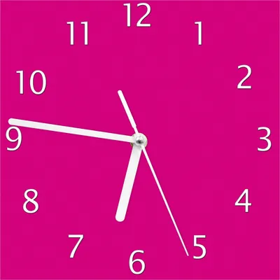 Produktbild von Wallario Design Wanduhr Pink aus Echtglas, Größe 20 x 20 cm