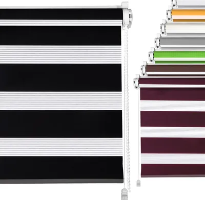Produktbild von Doppelrollo Schwarz 65x215cm Klemm Fix Rollo