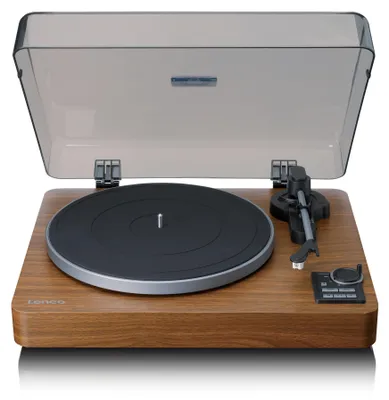 Produktbild von Lenco LBTA-165WD - Vollautomatischer Plattenspieler mit Bluetooth® Übertragung und Vorverstärker - Metall-Plattenteller und Tonarm - Holz