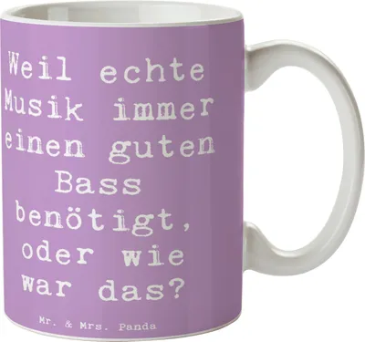 Produktbild von Mr. & Mrs. Panda haferl Spruch Schlagzeug Basswunder - Lavendeltraum - Geschenk, Teetasse, Teebecher, Musik, Lernen, Instrument, Musikinstrumente, Präsenz, Schlagzeuger