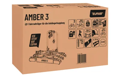 Produktbild von Eufab Fahrradträger AMBER III für Anhängekupplung