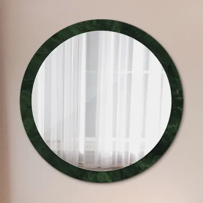 Produktbild von Ø100cm Modern Spiegel - Wandspiegel Wandmontage- Schlafzimmer - grün marmor