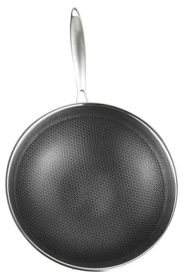 Produktbild von Bratpfanne Ø20 cm Edelstahl Induktion Pfanne Schmorpfanne Antihaftbeschichtung Antihaft - Wabenstruktur