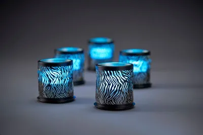 Produktbild von Duni LED-Lampen, wiederaufladbar, Weiß, 48 x Ø 50 mm, 4er Set, Nur Lampen