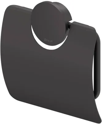Produktbild von Geesa Opal Toilettenpapierhalter mit Klappe 14x1 9x14 2 cm Schwarz