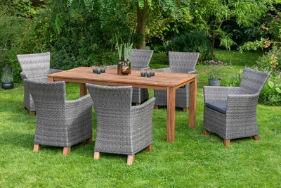 Produktbild von Toskana Set 13tlg., rechteckiger Tisch, grau