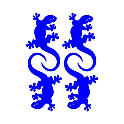 Produktbild von Sticker Aufkleber Reflektierend Gecko Blau