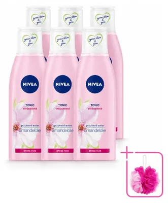 Produktbild von 6 x NIVEA Essentials Beruhigendes Gesichtswasser - für trockene & sensible Haut - 200 ml - Sparpackung - 6 Stücke