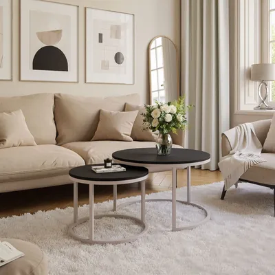 Productafbeelding van Couchtabelset CIRI 2-in-1, materiaal: kasjmier