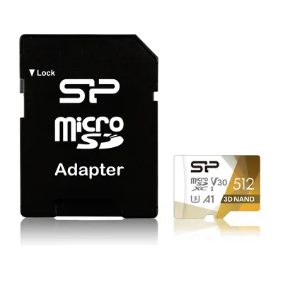 Obrázok produktu pre Silicon Power Superior Pro Colorful pamäťová karta 512 GB MicroSDXC Class 10 UHS-I + SD adaptér (SP512