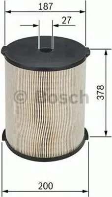 Produktbild von Ölfilter BOSCH F 026 407 054 Filtereinsatz
