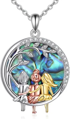Image de Trois sœurs collier 925 en argent sterling cadeaux d'anniversaire