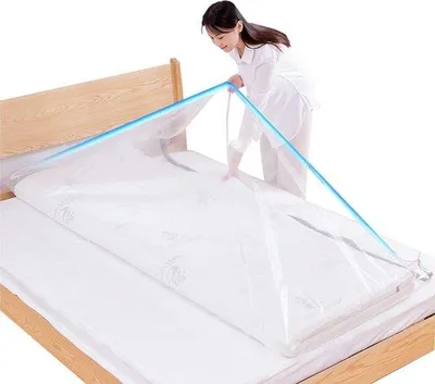 Produktbild von Famanu Vakuum Aufbewahrungsbeutel wasserdicht versiegelbar - platzsparende Beutel für Matratzen und Kleidung - wiederverwendbar - 85% Kompression -