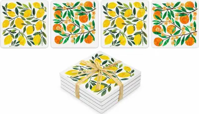 Immagine prodotto di PPD Traceys Garden x 2 Design Sottobicchiere, 4 pezzi, sottobicchiere, sottobicchiere in vetro, dolomite, 186502702