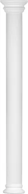 Produktbild von Säule | rund | glatt | vorgrundierte Oberfläche | stoßfest | Klassisch | Barock | Dekosäule | Stuck | weiß | Polyurethan| N3218F Set 1 | 180 mm