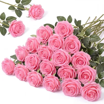 Immagine prodotto di 20 rose artificiali per matrimoni e decorazioni