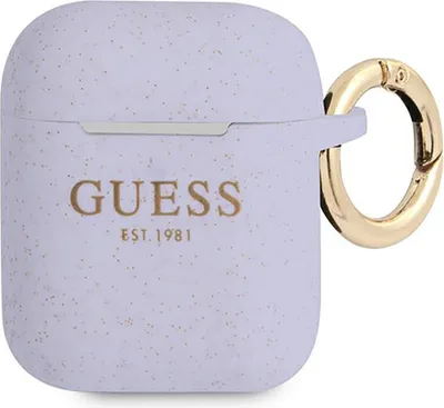 Immagine prodotto di Guess Gua2Sggeu Airpods 1/2 Cover Purpurowy/Purple Silicone Glitter