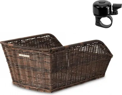 Bremen Rattan Look Bike Basket - Removable Seagrass Basket For Basil Klickfix Systems