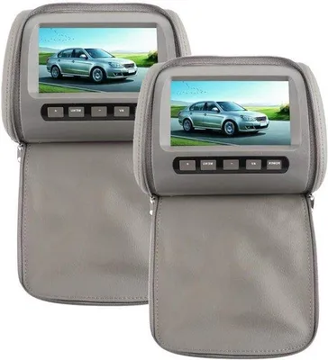 Immagine prodotto di Supporto video automatico per 2 schermi - Touchscreen da 7 pollici - con supporto per cuffie - Supporto TV per il sedile posteriore - Lettore MP5 con supporto per USB e schede SD