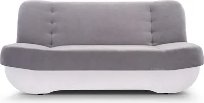 Produktbild von MOEBLO Schlafsofa PAFOS – Sofa Kippsofa Klappsofa Click-Clack Couch mit Bettkasten und Schlaffunktion (BxHxT): 192x90x87 cm (SORO 90 + SOFT 17 - Grau + Weiß Kunstleder)