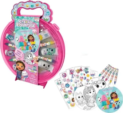 Produktbild von Gabby's Dollhouse Malset Zeichenbox mit Zubehör für Kinder