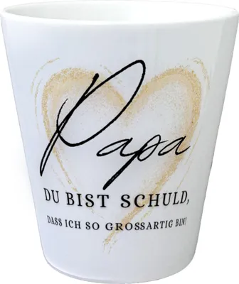 Produktbild von Herz Blumentopf mit Spruch Danke Papa für meine Großartigkeit