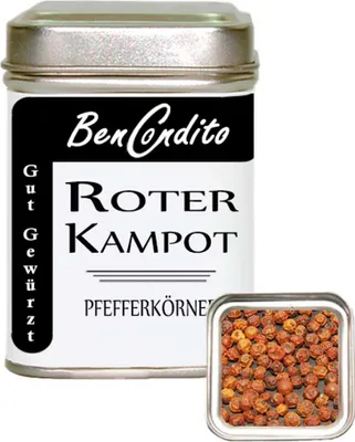 Produktbild von Roter Kampot Pfeffer 60 Gr. Dose