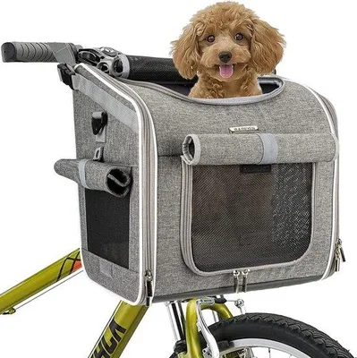 Immagine prodotto di Borsa da trasporto pieghevole grigia per cani e gatti