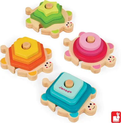 Image de Janod I Tortues en bois à empiler