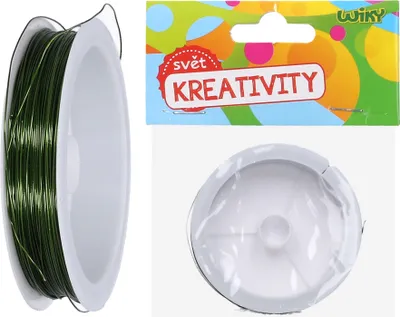 Produktbild von Dekorativer Bindedraht, grün, 0,4 mm, 30 m