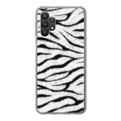 Produktbild von MuchoWow® Handyhülle Schutzhülle Hülle für Samsung Galaxy A32 5G Tiermuster - Zebra - Weiß Silikon Softcase Handy Hülle - Softcase