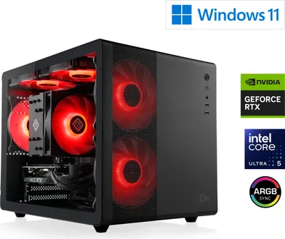 Image de PC de jeu, Intel Core Ultra 5 245KF, 4200 MHz, GeForce RTX 5070, 32 Go DDR5 RAM, 2000 Go M.2 SSD, Windows 11 Home, USB 3.2 | M11930H