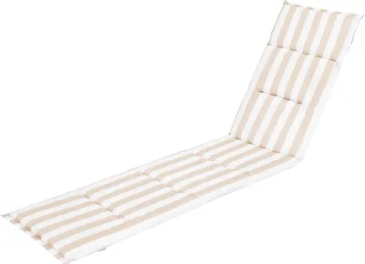 Image de Matelas de bain de soleil "ALICANTE" - 182x42cm - imperméable, réversible, housse amovible, pour le jardin | Pillowprim