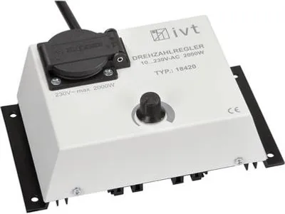 Produktbild von Ivt DR-2000 Hand-Dimmer Wechselspannungssteller Drehzahlregler 2000 W Dimmer (700100)