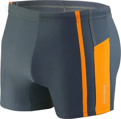 Produktbild von Sesto Senso Herren Badehose – Sportliche, eng anliegende Schwimmshorts für Männer, ideal für Pool und Schwimmsport – Größe L Grau