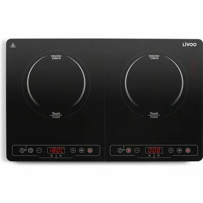 Image de Table à induction posable 2 feux 3500w noir - Livoo - DOC236 -