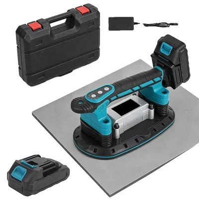 Immagine prodotto di Macchina per la posa di piastrelle, con frequenza di vibrazione fino a 24000 giri al minuto, capacità di sollevamento fino a 400 kg, batteria da 2000 mAh, design compatto e maneggevole, con livelli di velocità regolabili