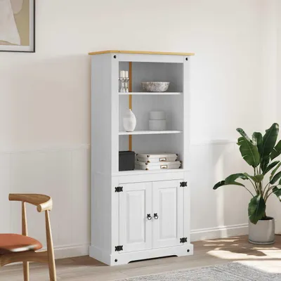 Produktbild von vidaXL Buffetschrank Mexiko-Stil Kiefernholz Weiß 80x40x170 cm