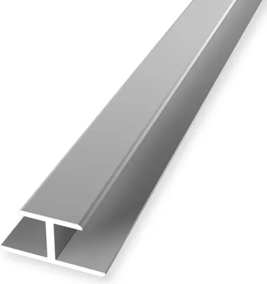 Produktbild von Wandprofil 10.2 x 10.2 x 2550 mm Einfasshöhe 8.2 mm Tapetenprofil H-Profil Aluminium eloxiert Glatt Ungebohrt Silber Küberit