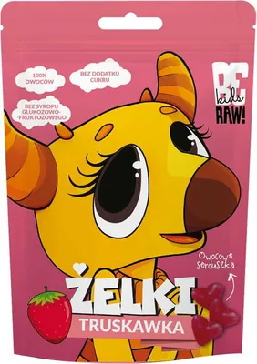 Obrázok produktu pre BeRAW Kids Želé s príchuťou jahody, 100 % ovocie, 35 g