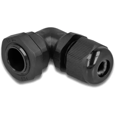 Produktbild von DELOCK Kabelverschraubung 90° gewinkelt PG9 schwarz