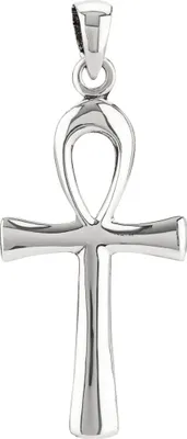 Produktbild von Kettenanhänger Ankh gewölbt 925 Silber 32x15mm ägyptisches Symbol Silberanhänger