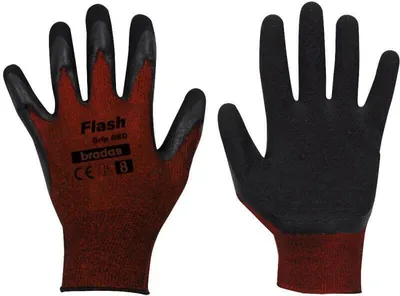 Produktbild von Bradas Arbeitshandschuh Flash Grip RED schwarz/rot M