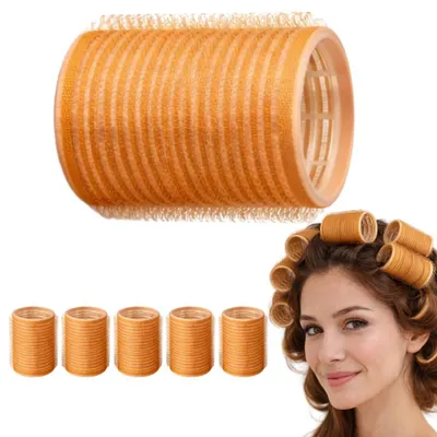 Obrázok produktu pre Natáčky na vlasy s gumičkou, rozmery 3,2 x 6,3 cm, vhodné na vytváranie malých lokien a vln
