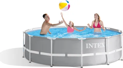 Produktbild von PROMO Prisma Rahmen Pool 366cmx99cm mit 12V Pumpe 26716GN INTEX