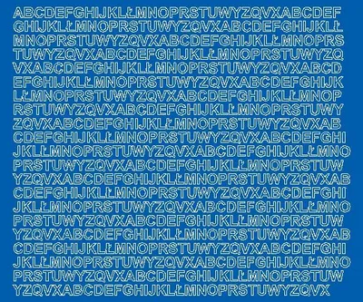 Image de Lettres autocollantes, 7 mm, bleu brillant