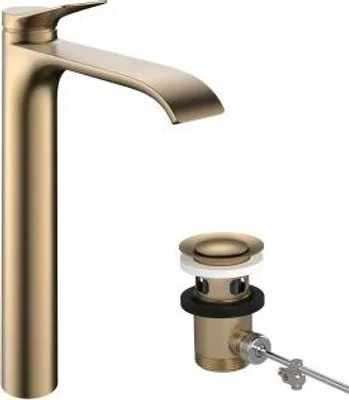 Obrázok produktu pre Jednopáková umývadlová batéria hansgrohe Vivenis 250 CoolStart, pre umývadlá na dosku, s odtokovou súpravou s ťahadlom, 75044140