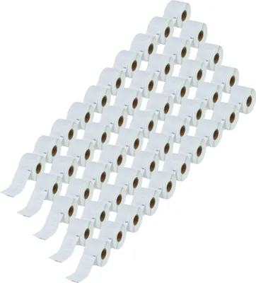 Produktbild von vhbw 50x Rolle 41mm x 89mm (300 Etiketten) kompatibel mit Dymo LabelWriter 450 Turbo, EL40, EL60 Turbo, SE300, 450, 400 Twin Turbo Drucker Weiß