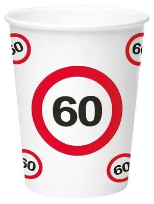 Produktbild von 8 Verkehrsschild 60 Pappbecher 350ml