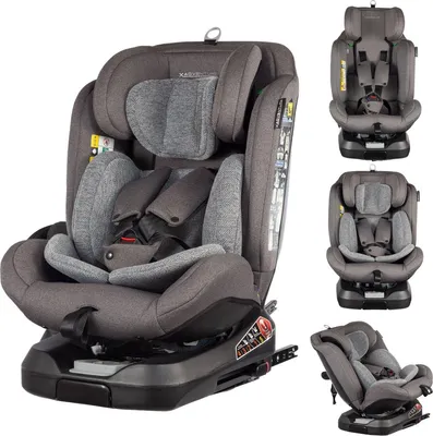Produktbild von X Adventure Supreme Kindersitz i-Size Gruppe 0/1/2/3 Grau – 360° drehbarer Autositz 40–150 cm, ISOFIX und Top Tether, von Geburt bis ca. 12 Jahre